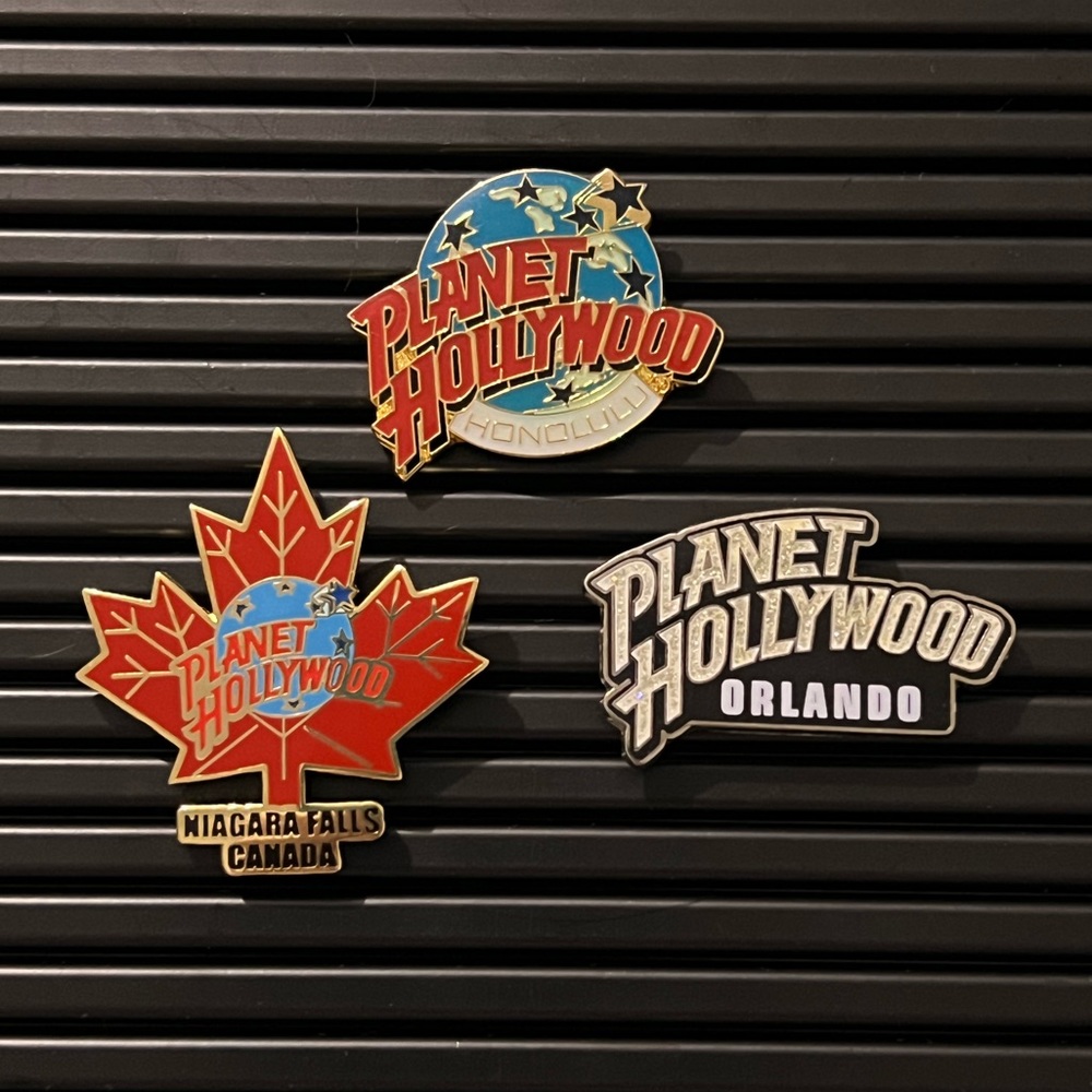 Planet Hollywood Pins 3 pack